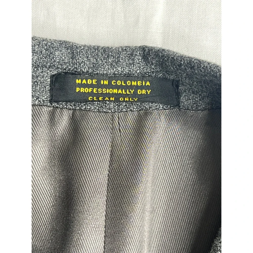 Andrew Fezza New York Gray Worsted Wool‎ Cashmere Blazer Mens 42R